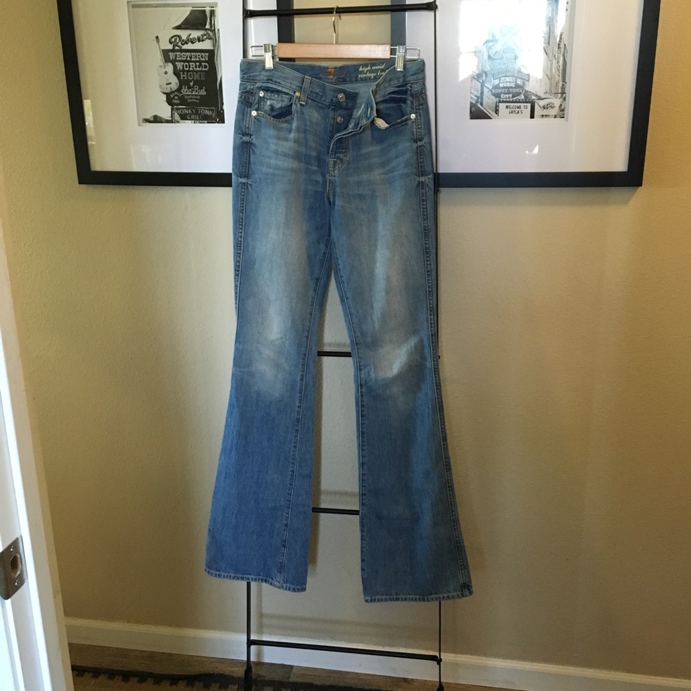 7 for all mankind high waist vintage bootcut
